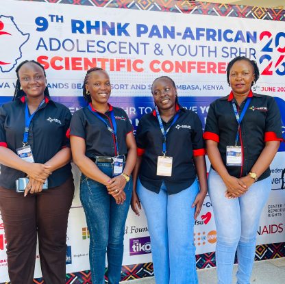 Some of the SRHR Alliance Uganda Staff at the 9th RHNK Conference