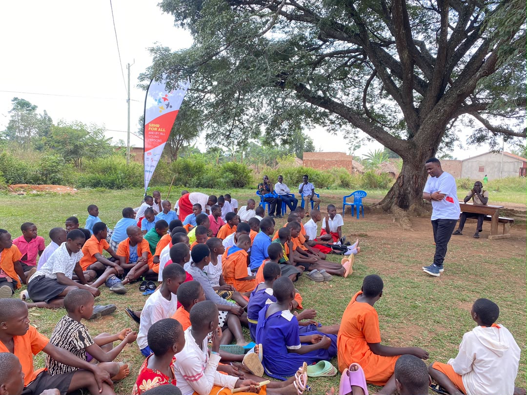 Students are being taken through Menstrual Hygiene