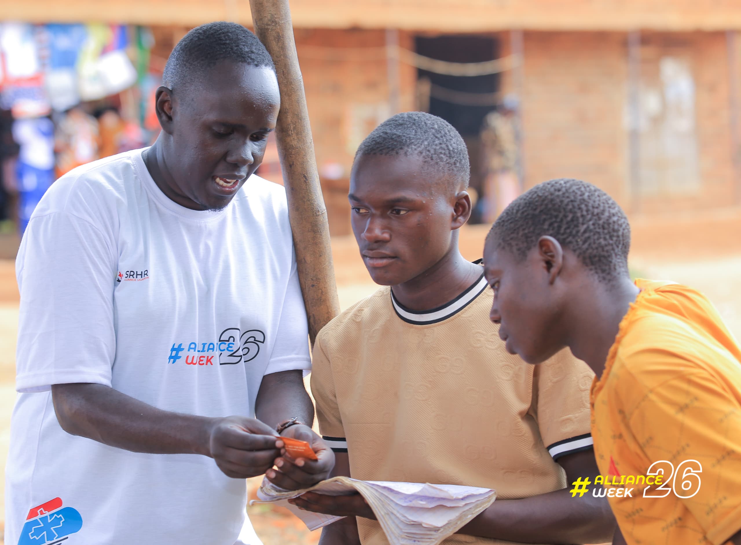 Okwang Sani Jerry During a community out reach